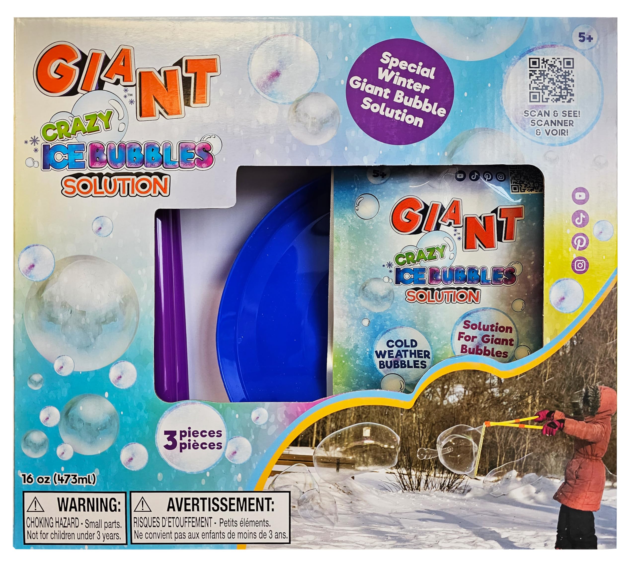 Crazy Ice Bubbles Giant Bubble Solution 10-Foot Bubbles for Kids